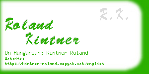 roland kintner business card
